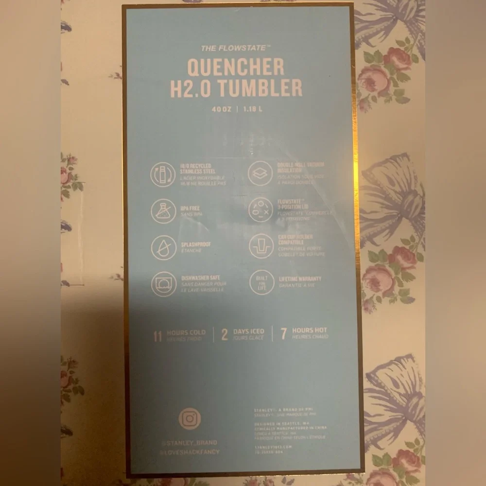 Stanley LoveShackFancy 40 oz  Tumbler in Rosa Beaux Blue Floral Límited Edition
